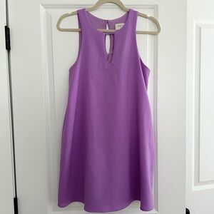 Everly Lilac Purple Key Hole Sleeveless Shift Dress - Spring / Summer / Office